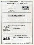 Madison Silo Co., Cities Service, Smart Wear Cleaners, Countryside Realty, Teutemacher, Walworth County 1955c